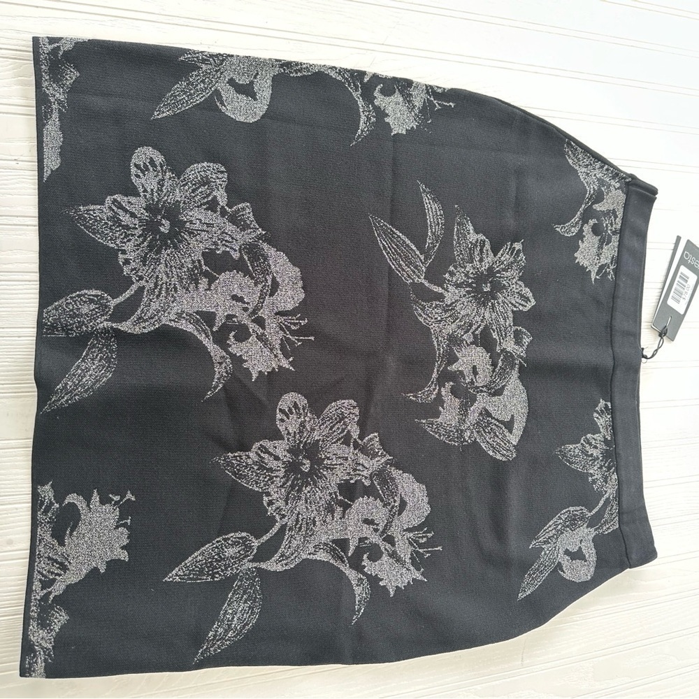 yesta black floral knit sweater skirt size 14,16,18,20 - Picture 6 of 6